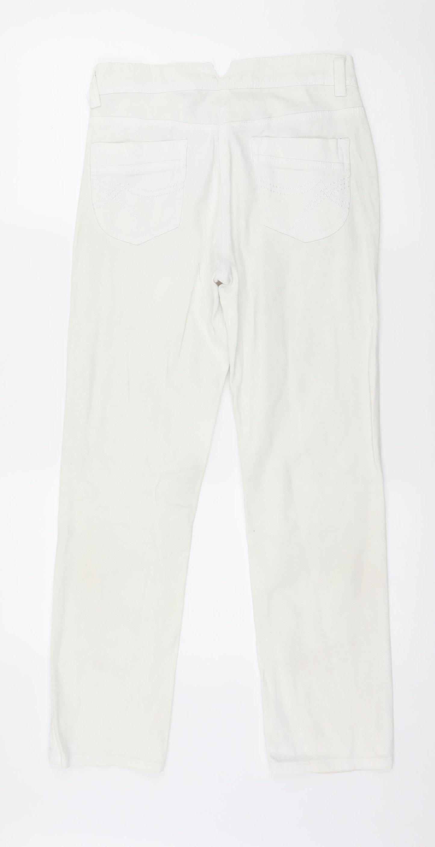 TU Womens White  Denim Straight Jeans Size 8 L27 in