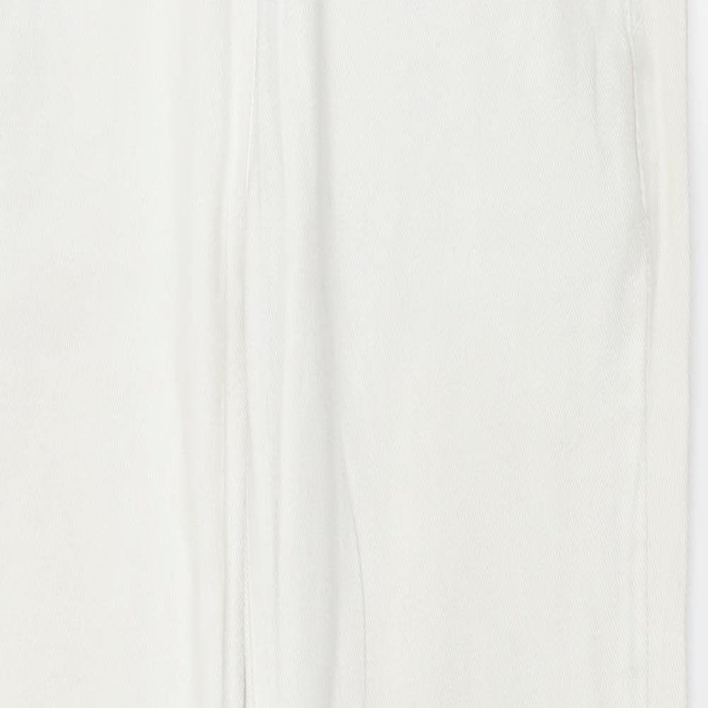 TU Womens White  Denim Straight Jeans Size 8 L27 in