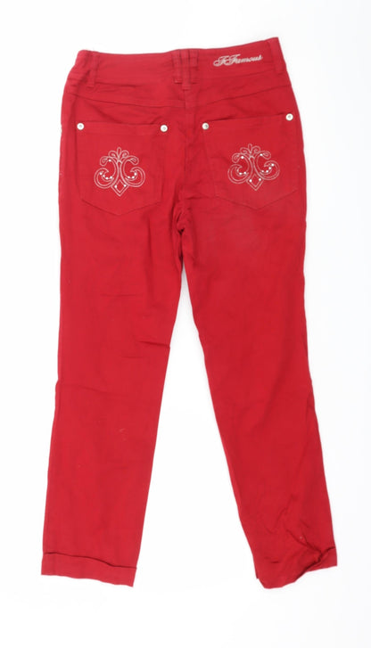 Womens UK Size 28 in Preworn Regular Fit  Red Trousers