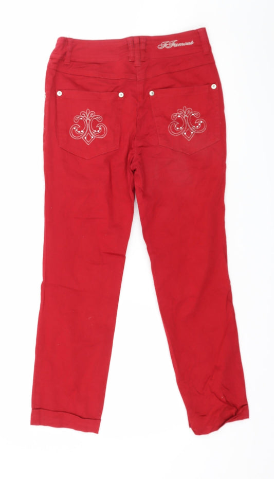 Womens UK Size 28 in Preworn Regular Fit  Red Trousers