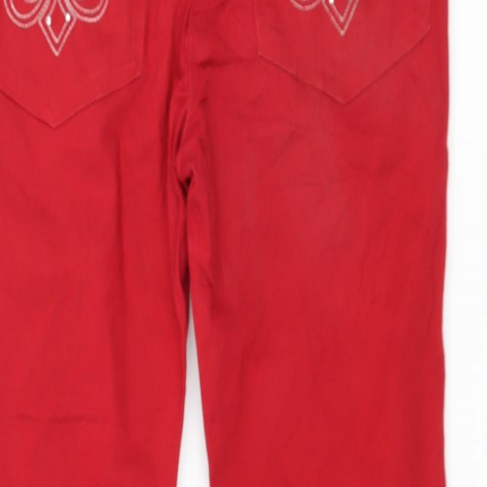 Womens UK Size 28 in Preworn Regular Fit  Red Trousers