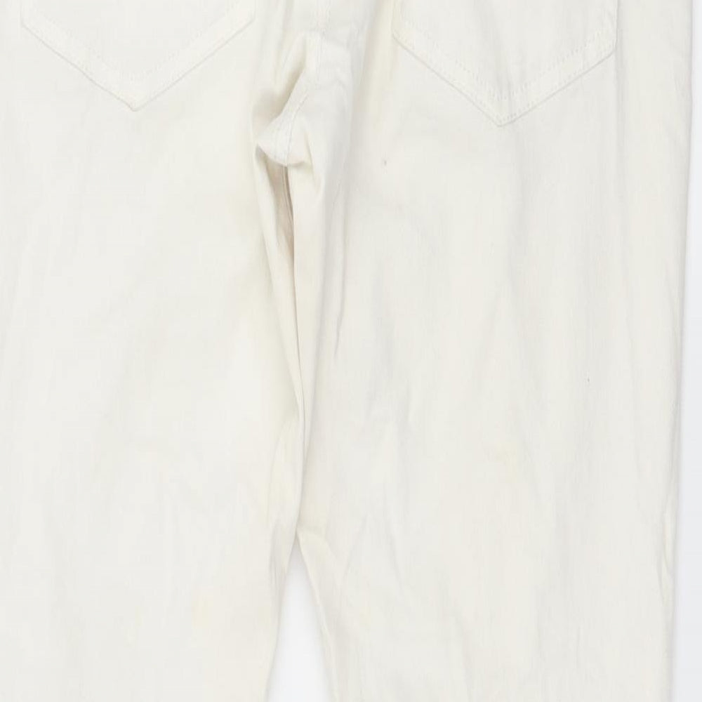Rut & Circle Womens White  Denim Skinny Jeans Size 16 L29 in