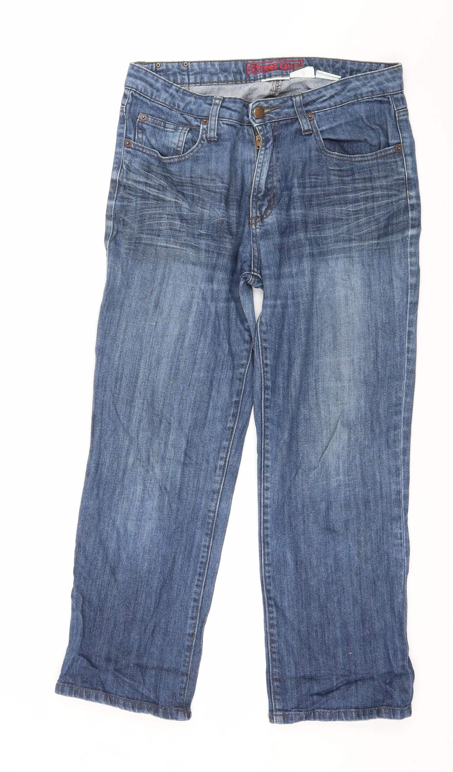 Womens UK Size 32 in Street One Regular Fit Straight Blue Jeans