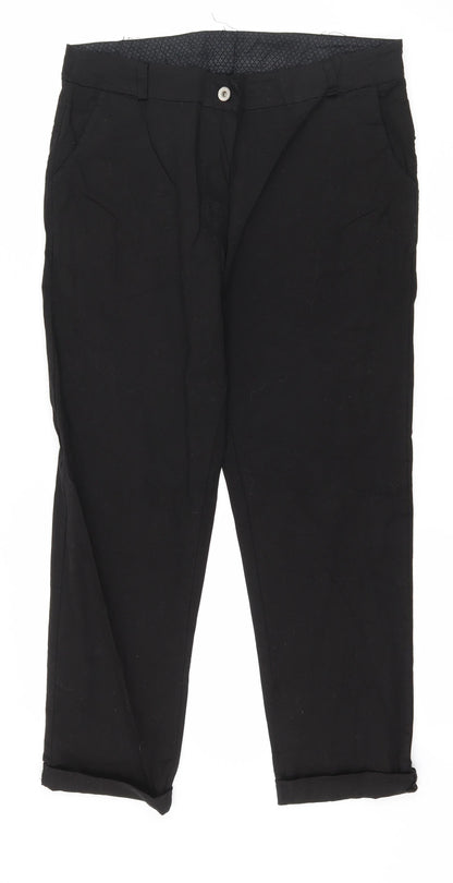 Womens UK Size 36 in Preworn Regular Fit  Black Trousers