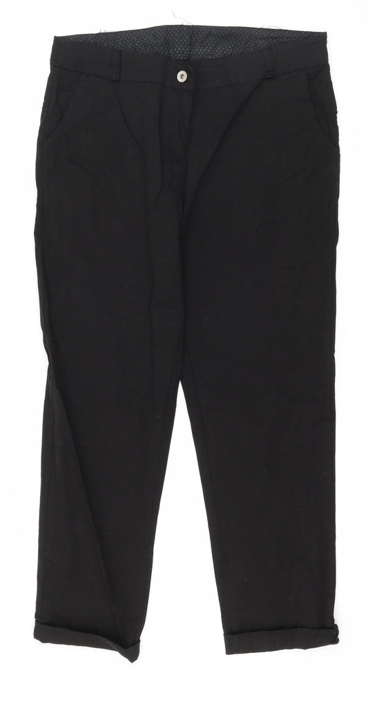 Womens UK Size 36 in Preworn Regular Fit  Black Trousers