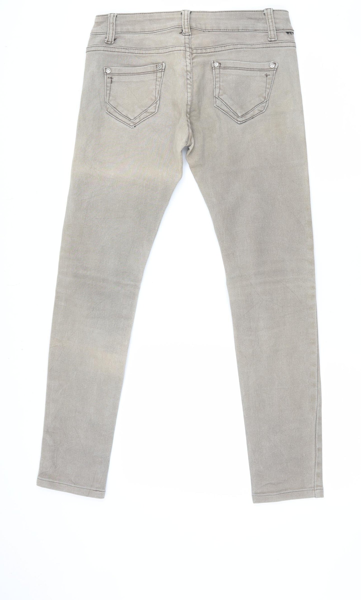 LD Style Womens Brown  Denim Skinny Jeans Size 10 L28 in