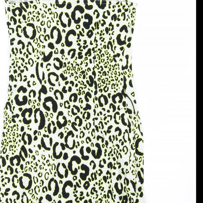 Primark Womens Multicoloured Animal Print Jersey Bodycon  Size 10