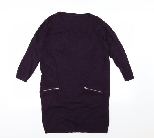Warehouse Womens Purple  Knit Pullover Jumper Size 12