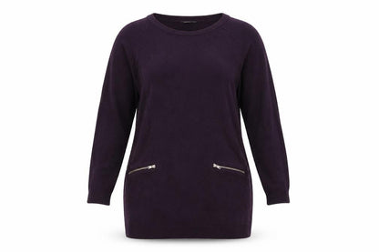 Warehouse Womens Purple  Knit Pullover Jumper Size 12
