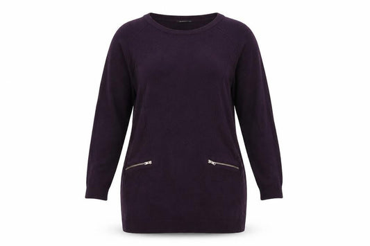 Warehouse Womens Purple  Knit Pullover Jumper Size 12
