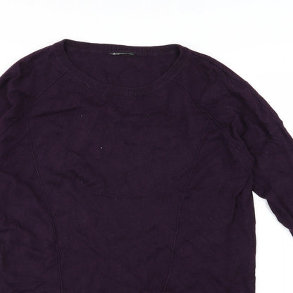 Warehouse Womens Purple  Knit Pullover Jumper Size 12
