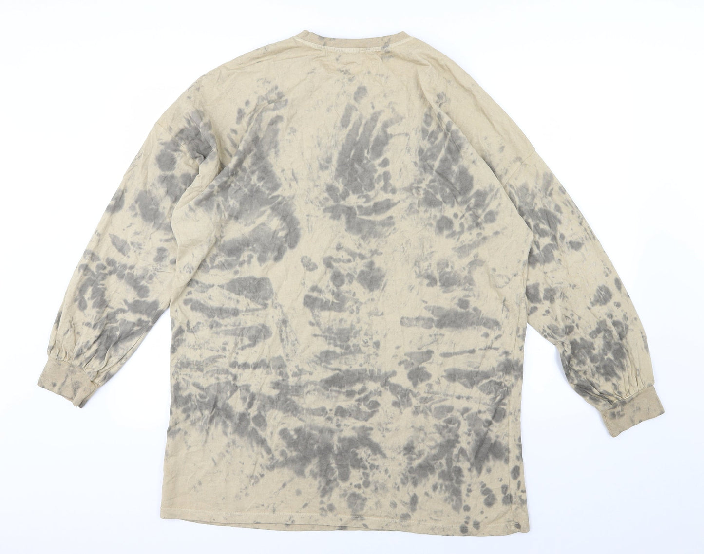Misspap Womens Beige  Jersey Pullover Sweatshirt Size 12  - Acid Wash