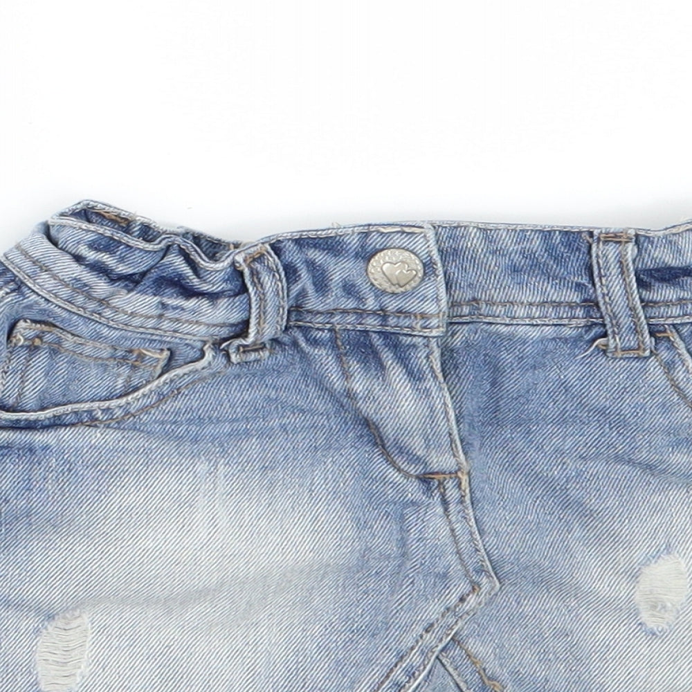Denim & Co. Girls Blue  Denim A-Line Skirt Size 3-4 Years