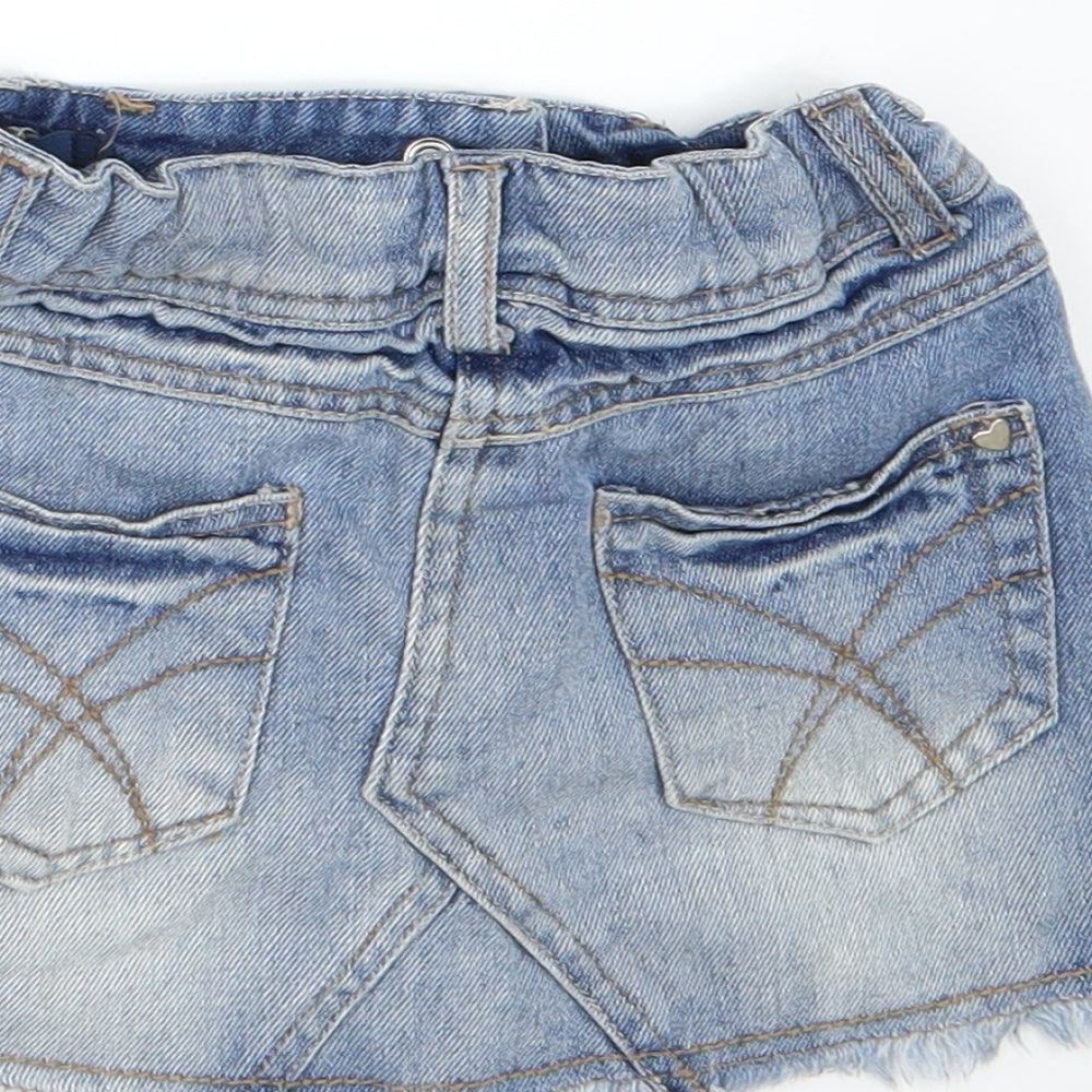 Denim & Co. Girls Blue  Denim A-Line Skirt Size 3-4 Years