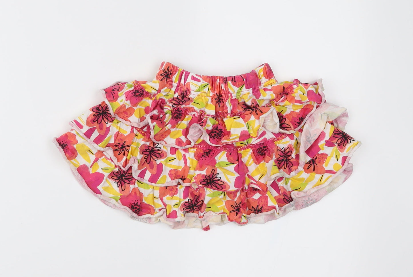 Nutmeg Girls Pink Floral Jersey Peasant Skirt Size 2-3 Years