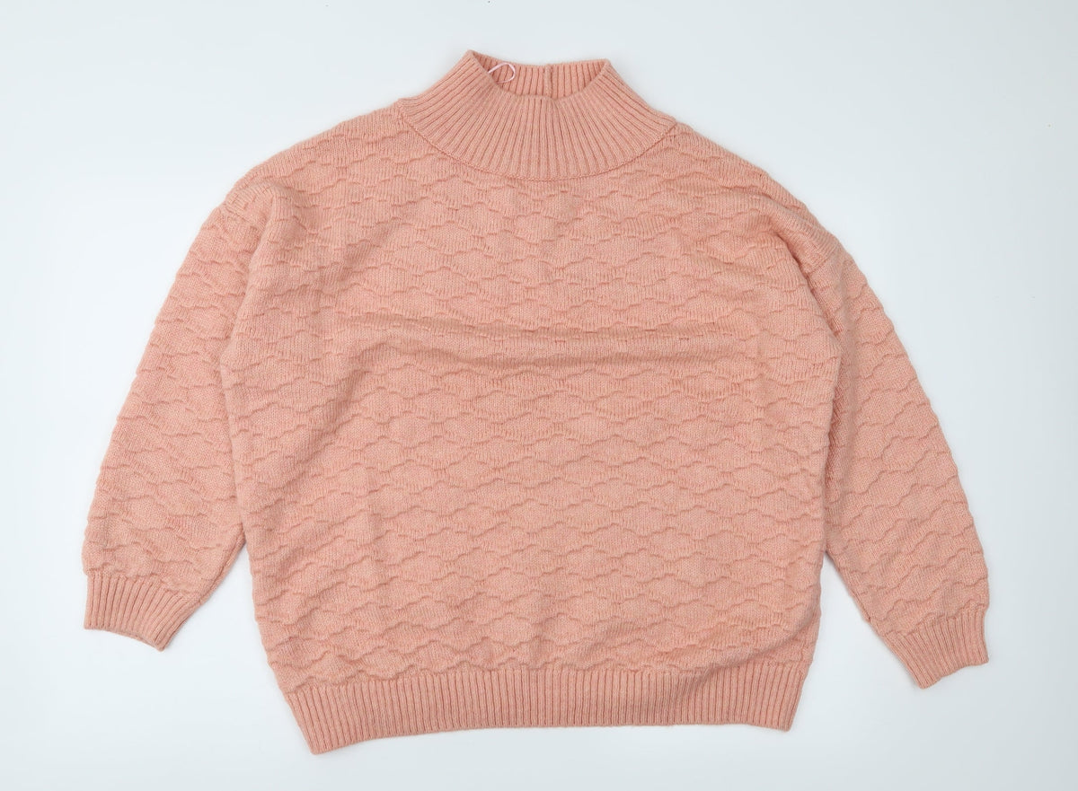 Next Womens Pink  Knit Pullover Jumper Size M