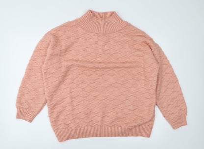 Next Womens Pink  Knit Pullover Jumper Size M