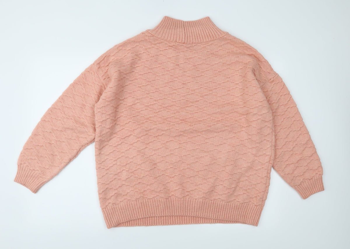 Next Womens Pink  Knit Pullover Jumper Size M