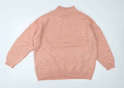 Next Womens Pink  Knit Pullover Jumper Size M