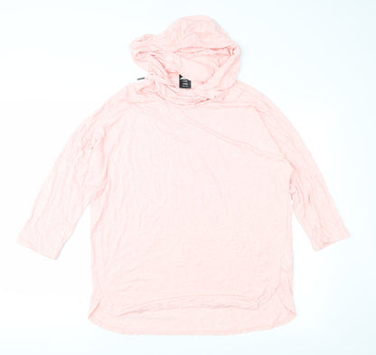 Aviva Womens Pink   Pullover Hoodie Size S