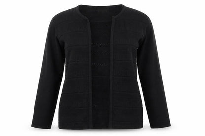 Reflect Womens Black  Knit Pullover Jumper Size L