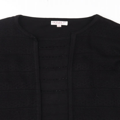 Reflect Womens Black  Knit Pullover Jumper Size L