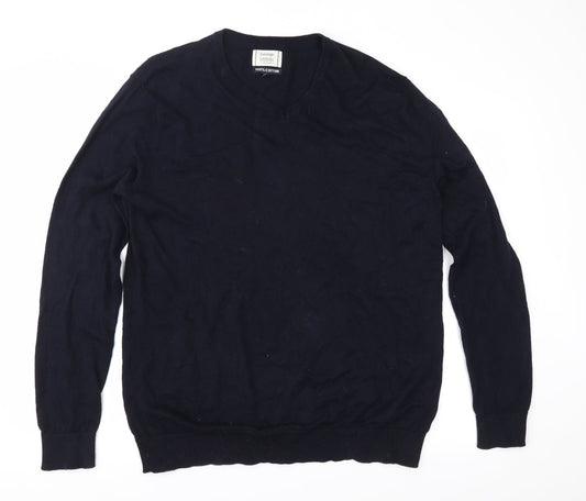 George Mens Blue  Knit Pullover Jumper Size L