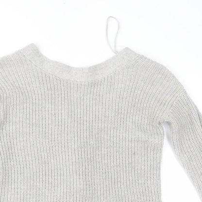 Primark Womens Grey  Knit Pullover Jumper Size S