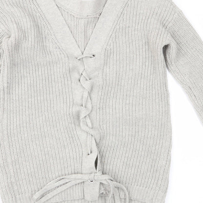 Primark Womens Grey  Knit Pullover Jumper Size S