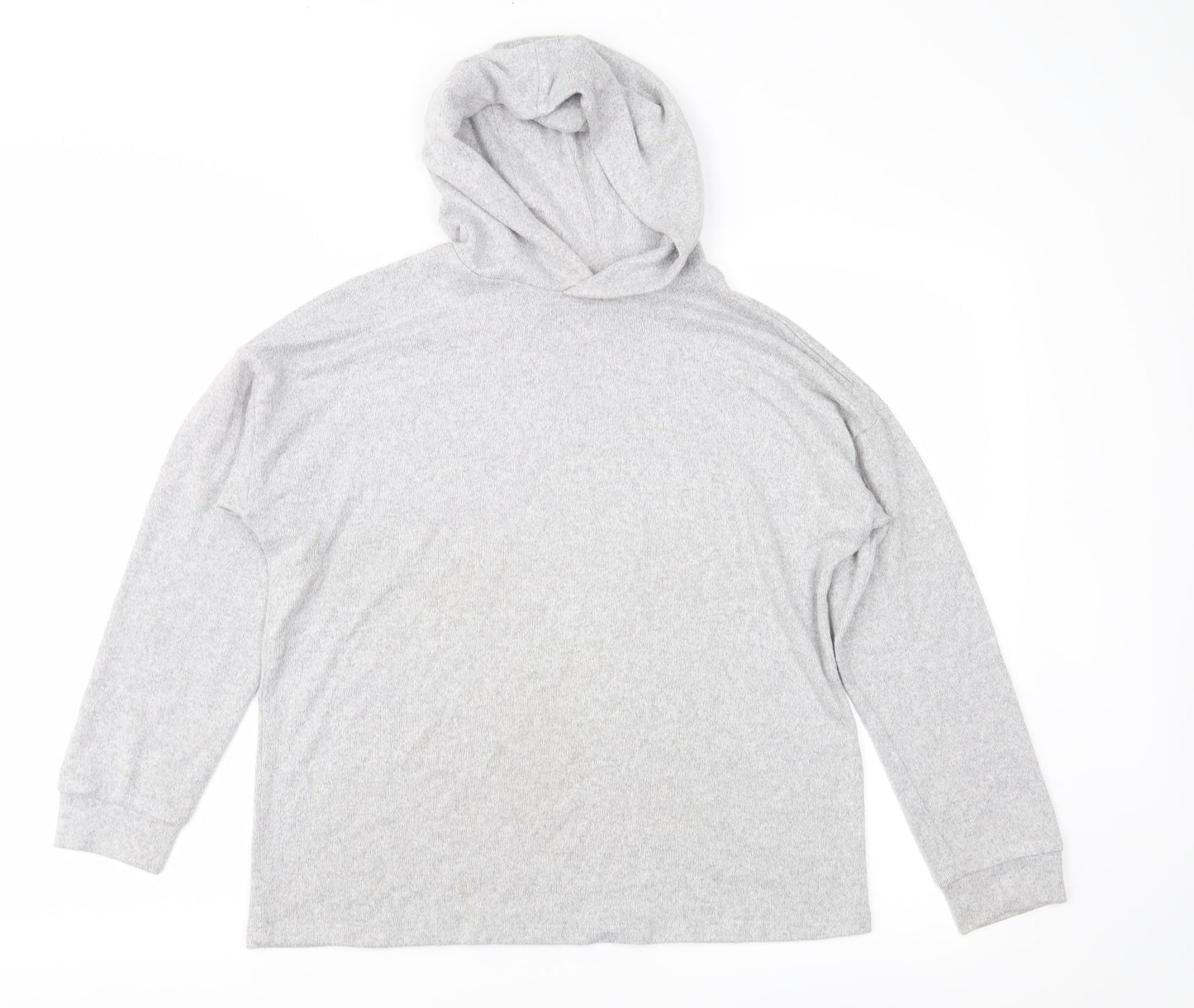 Marks and Spencer Girls Grey  Knit Pullover Hoodie Size 12-13 Years