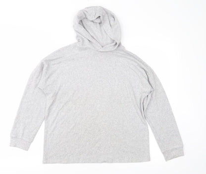 Marks and Spencer Girls Grey  Knit Pullover Hoodie Size 12-13 Years
