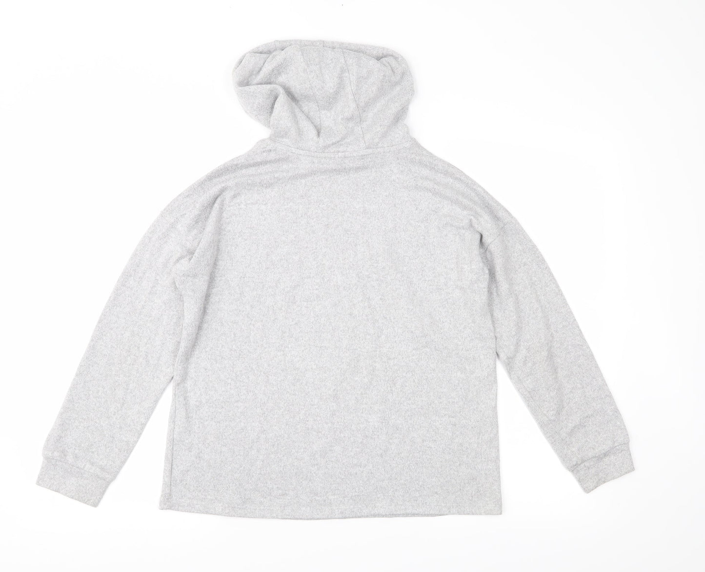 Marks and Spencer Girls Grey  Knit Pullover Hoodie Size 12-13 Years