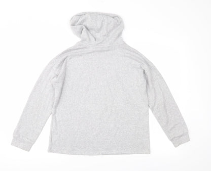 Marks and Spencer Girls Grey  Knit Pullover Hoodie Size 12-13 Years