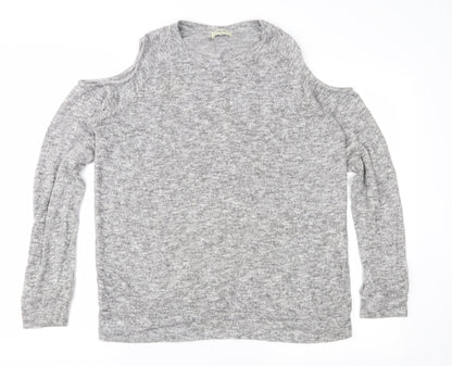 Papaya Womens Grey  Knit Pullover Jumper Size 14