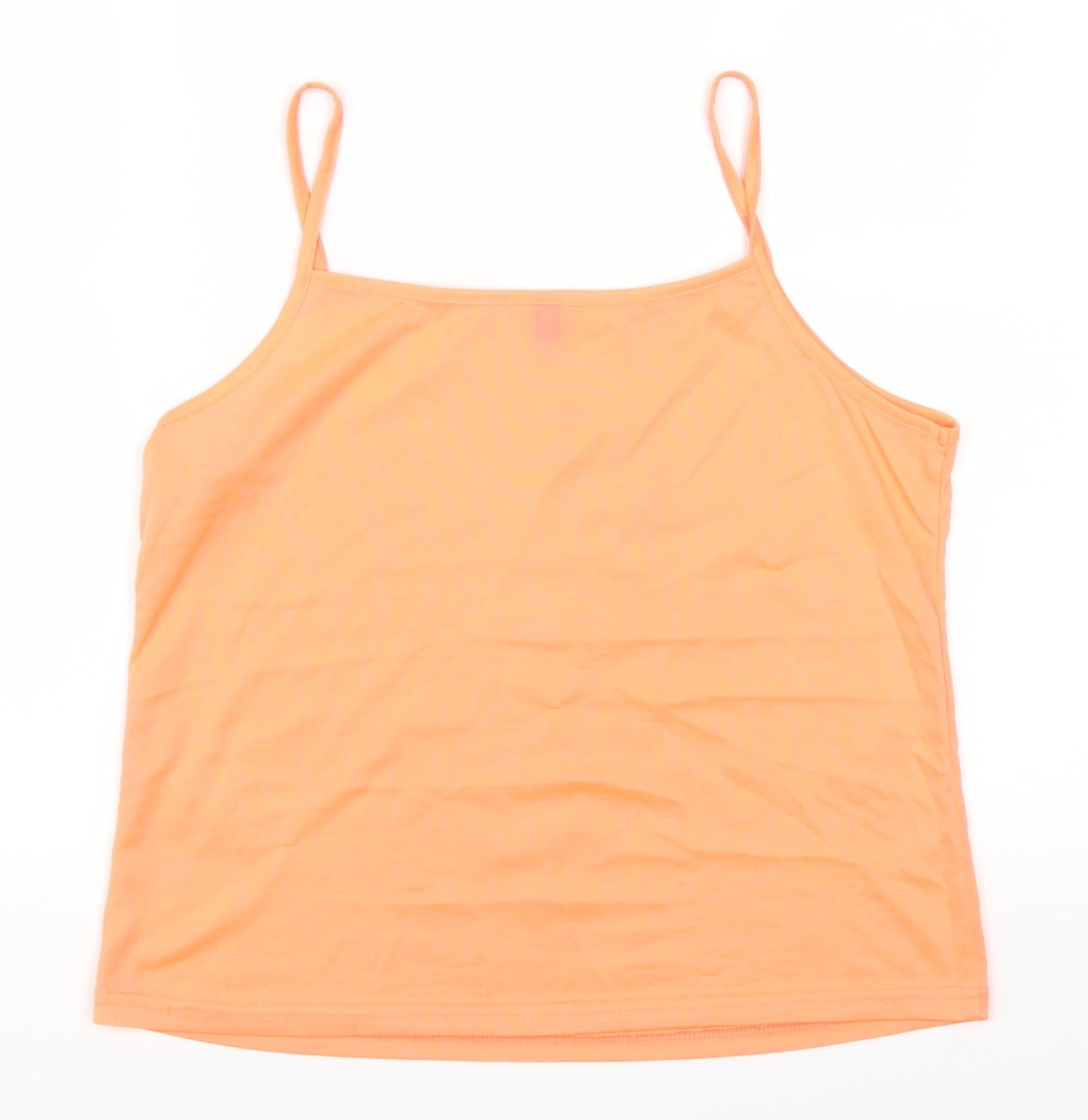 Womens UK Size 14 Preworn Orange Basic T-Shirt