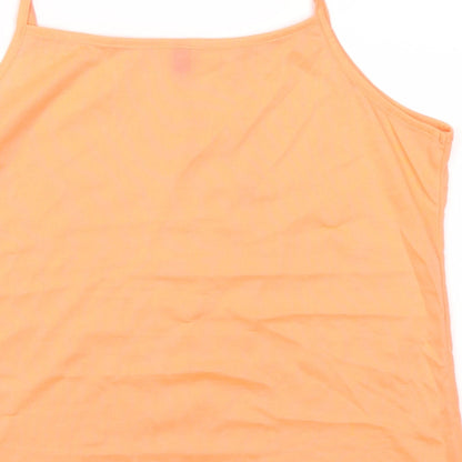 Womens UK Size 14 Preworn Orange Basic T-Shirt