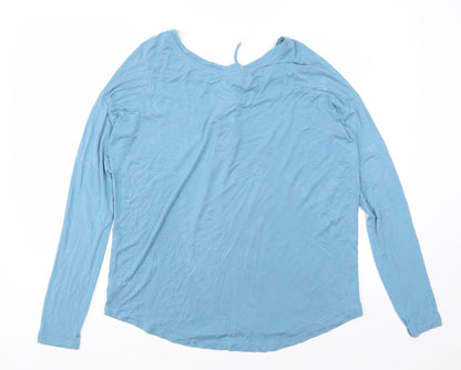 Womens UK Size S PINK Blue Basic T-Shirt