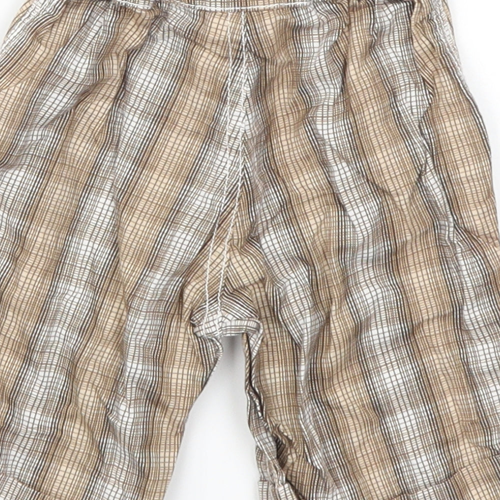 Mini Club Boys Brown Check  Cropped Trousers Size 9-12 Months