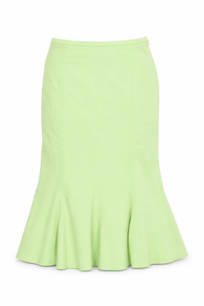 Preworn Womens Green   Trumpet Skirt Size 34 in