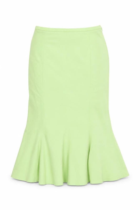 Preworn Womens Green   Trumpet Skirt Size 34 in