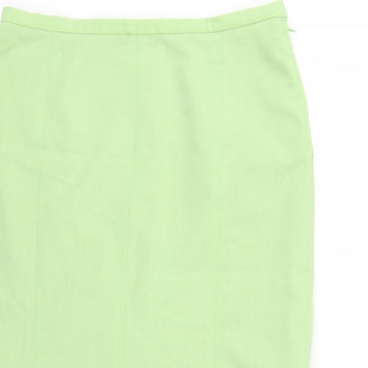 Preworn Womens Green   Trumpet Skirt Size 34 in