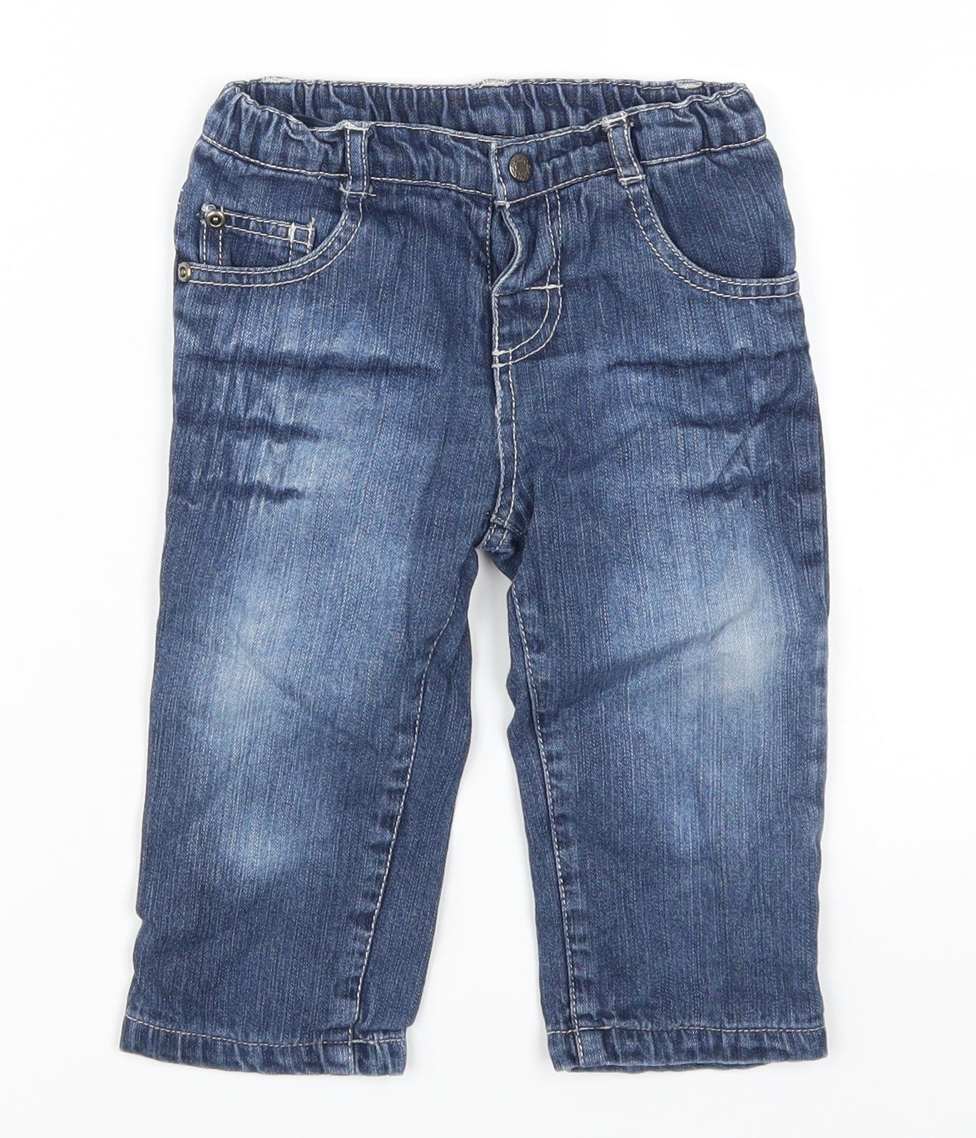 Tisai Boys Blue  Denim Cargo Jeans Size 18 Months