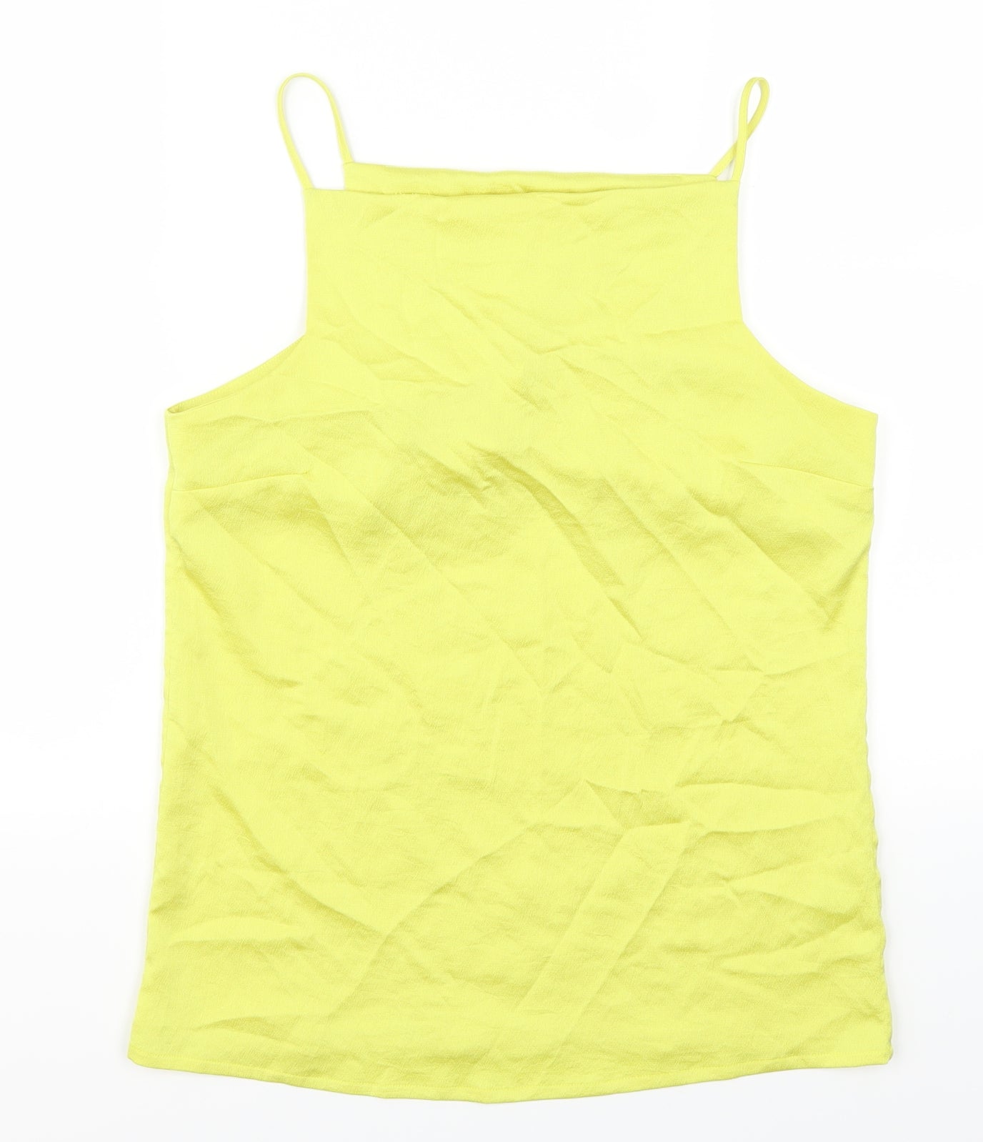 Womens UK Size 10 Finery Yellow Basic Tank