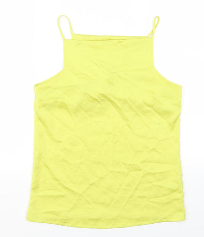 Womens UK Size 10 Finery Yellow Basic Tank