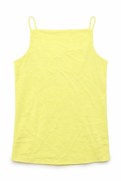 Womens UK Size 10 Finery Yellow Basic Tank