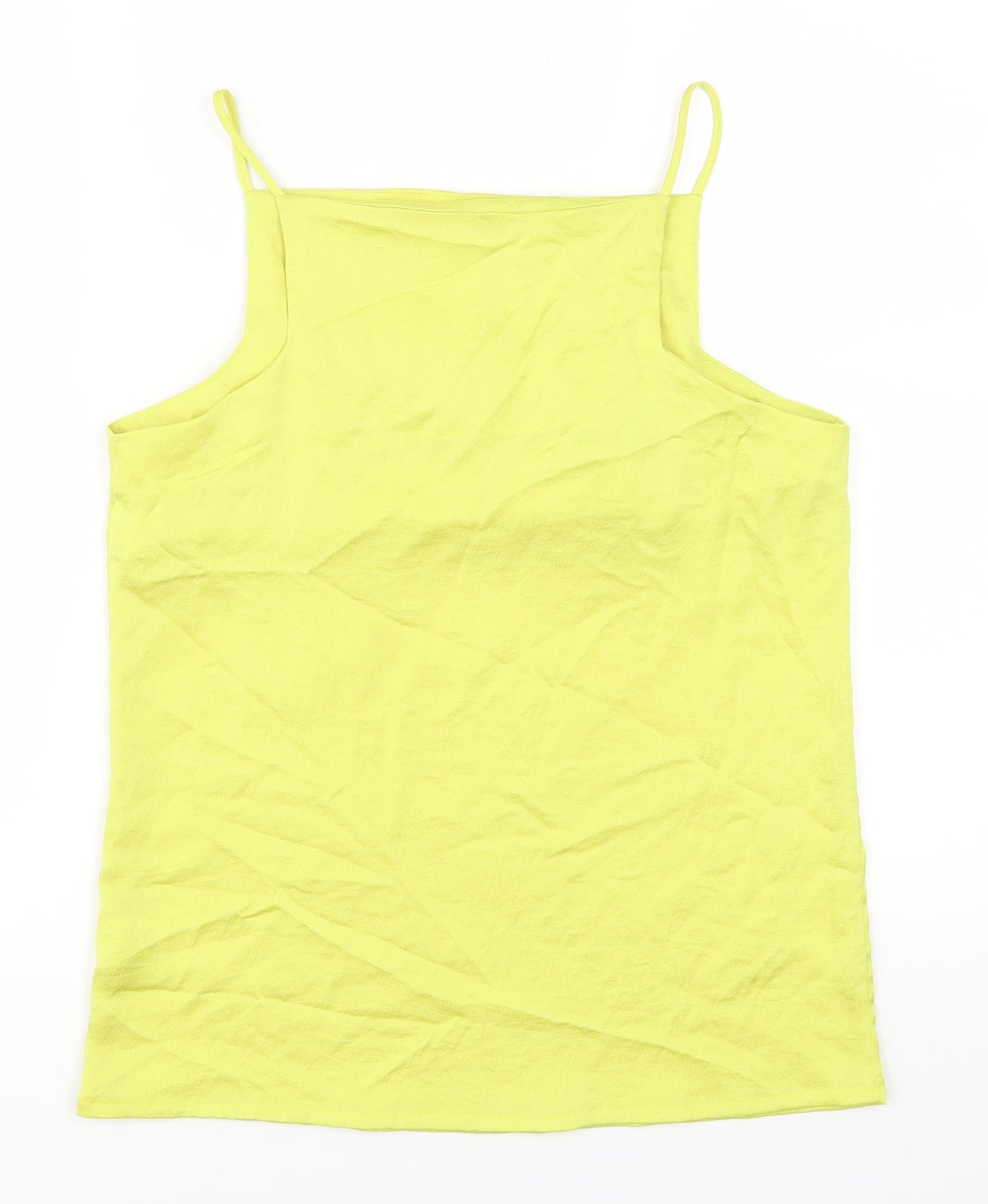 Womens UK Size 10 Finery Yellow Basic Tank