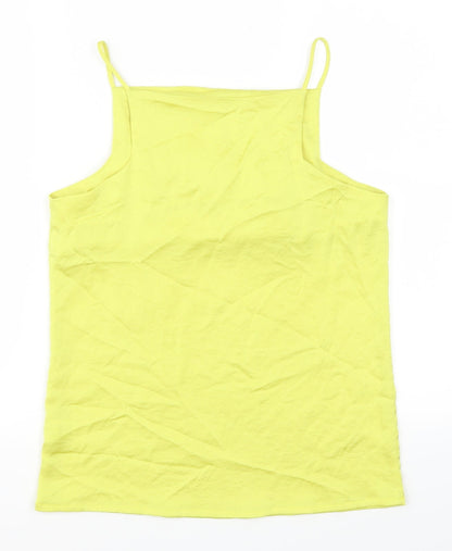Womens UK Size 10 Finery Yellow Basic Tank