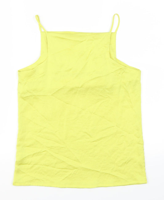 Womens UK Size 10 Finery Yellow Basic Tank