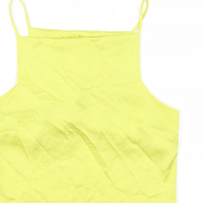 Womens UK Size 10 Finery Yellow Basic Tank
