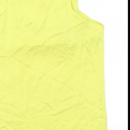 Womens UK Size 10 Finery Yellow Basic Tank
